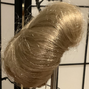 Dark blond wig in a bowl cut