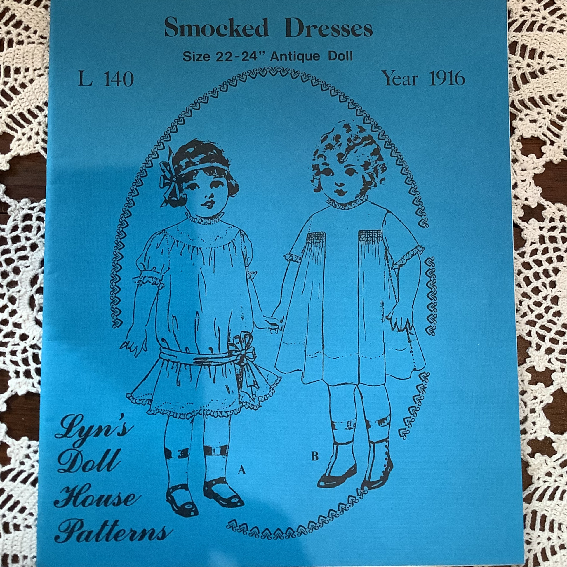 Pattern for knee-length dresses with smocking near the shoulders